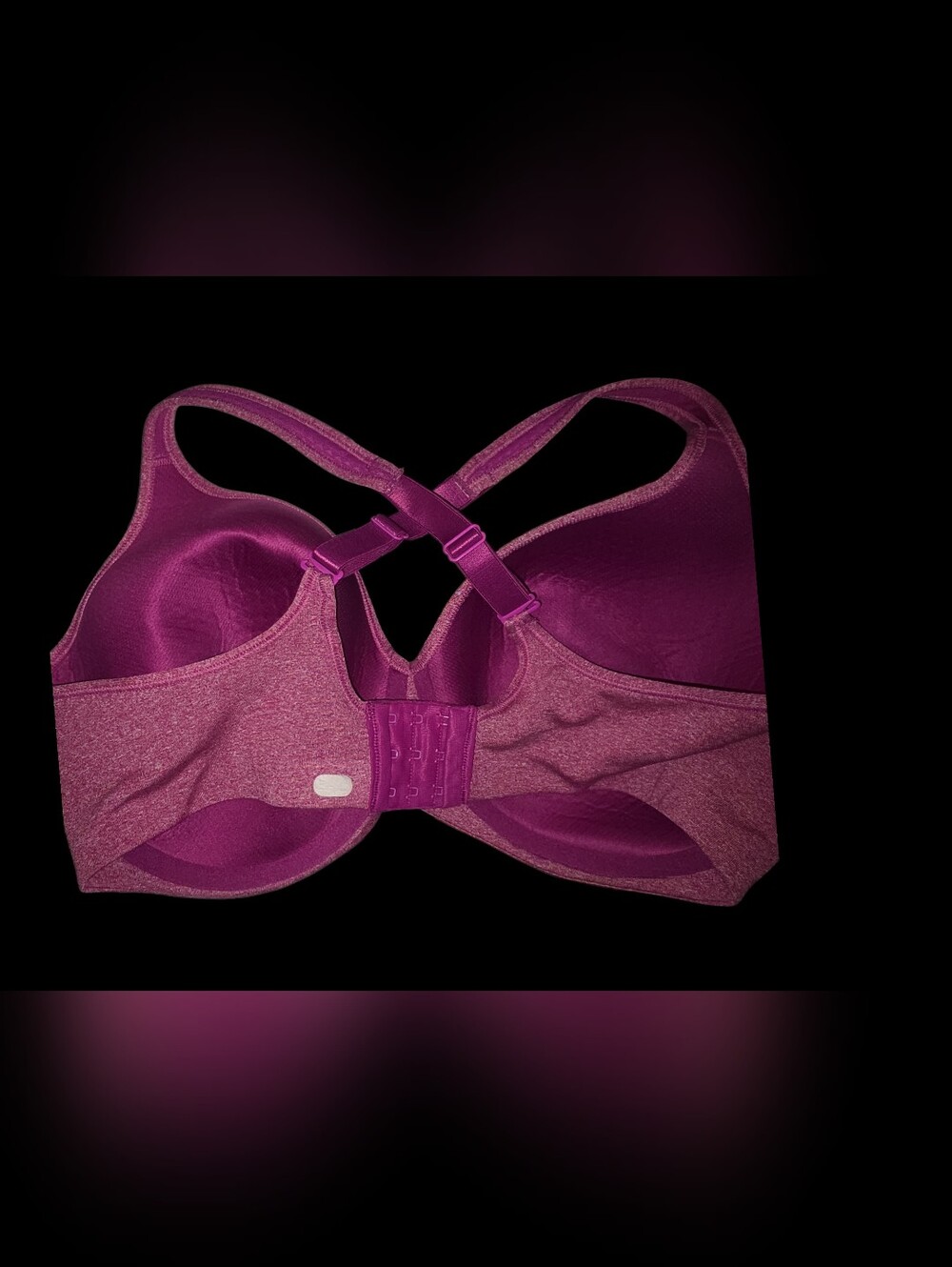 Bali Women's Active Classic Coverage Bra Style6567 Size 42 D EUC Fuchsia Heather - Picture 3 of 6